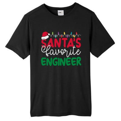 SantaS Favorite Engineer Family Matching Group Christmas Gift Tall Fusion ChromaSoft Performance T-Shirt