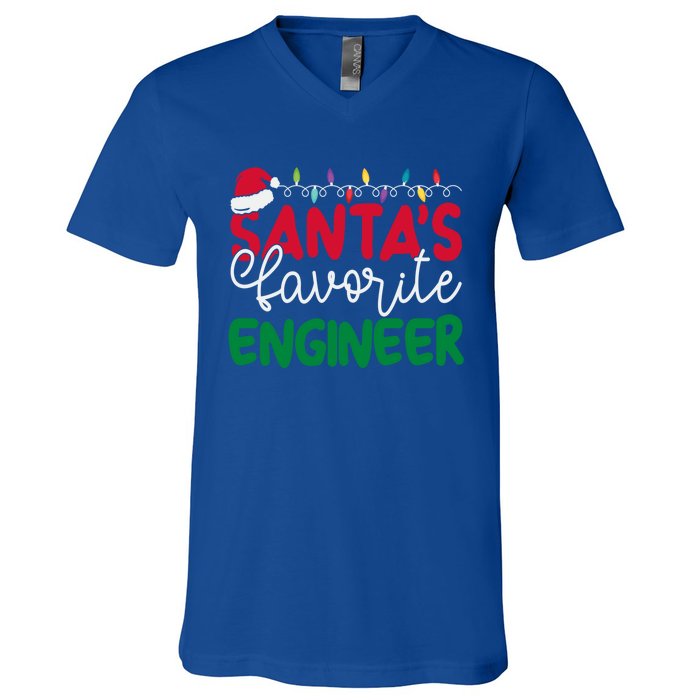 SantaS Favorite Engineer Family Matching Group Christmas Gift V-Neck T-Shirt