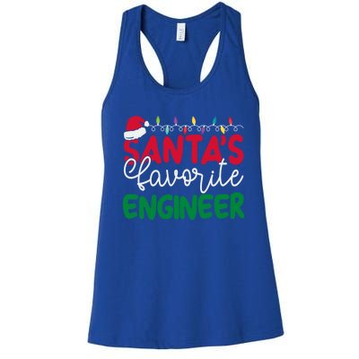 SantaS Favorite Engineer Family Matching Group Christmas Gift Women's Racerback Tank