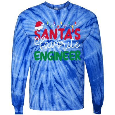 SantaS Favorite Engineer Family Matching Group Christmas Gift Tie-Dye Long Sleeve Shirt