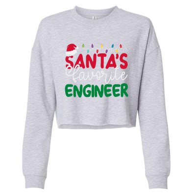 SantaS Favorite Engineer Family Matching Group Christmas Gift Cropped Pullover Crew