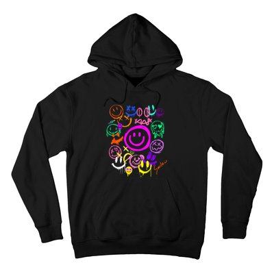 Smile Face Emoticons Fun Vivid Graffiti Smileys Graphic Hoodie