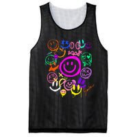 Smile Face Emoticons Fun Vivid Graffiti Smileys Graphic Mesh Reversible Basketball Jersey Tank