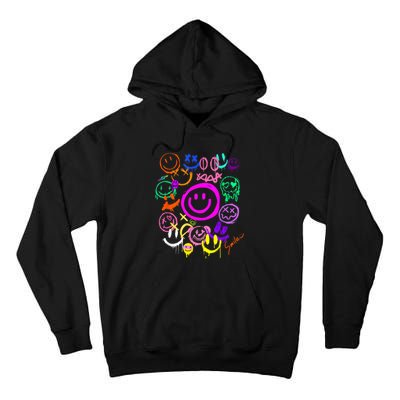 Smile Face Emoticons Fun Vivid Graffiti Smileys Graphic Tall Hoodie