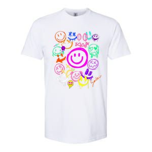 Smile Face Emoticons Fun Vivid Graffiti Smileys Graphic Softstyle CVC T-Shirt