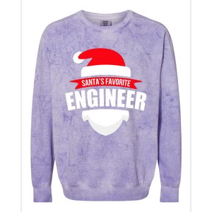 SantaS Favorite Engineer Meaningful Gift Fun Christmas Wear Colorblast Crewneck Sweatshirt