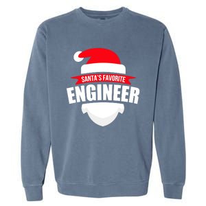 SantaS Favorite Engineer Meaningful Gift Fun Christmas Wear Garment-Dyed Sweatshirt