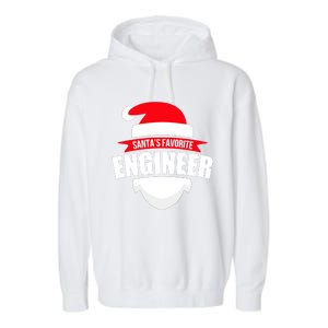 SantaS Favorite Engineer Meaningful Gift Fun Christmas Wear Garment-Dyed Fleece Hoodie