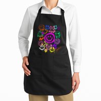 Smile Face Emoticons Fun Vivid Graffiti Smileys Graphic Apron