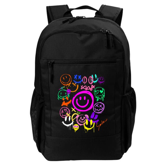 Smile Face Emoticons Fun Vivid Graffiti Smileys Graphic Backpack