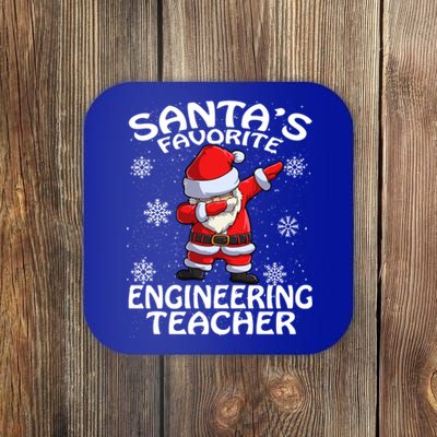 SantaS Favorite Engineering Teacher Christmas Cool Gift Coaster