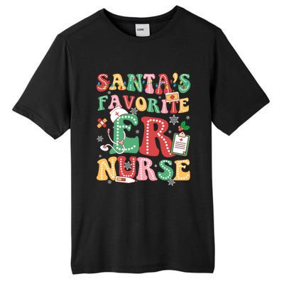 SantaS Favorite Er Nurse Xmas Light Santa Hat Christmas Gift Tall Fusion ChromaSoft Performance T-Shirt