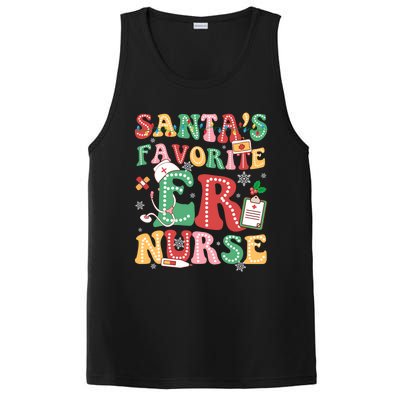 SantaS Favorite Er Nurse Xmas Light Santa Hat Christmas Gift PosiCharge Competitor Tank