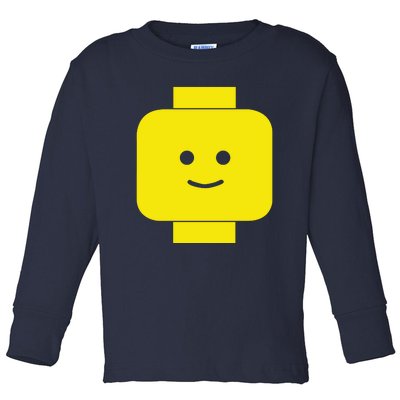 Smily Face Expression Lego Head Toddler Long Sleeve Shirt