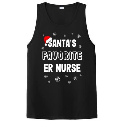 Santas Favorite Er Nurse Christmas Gift PosiCharge Competitor Tank