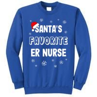 Santas Favorite Er Nurse Christmas Gift Sweatshirt