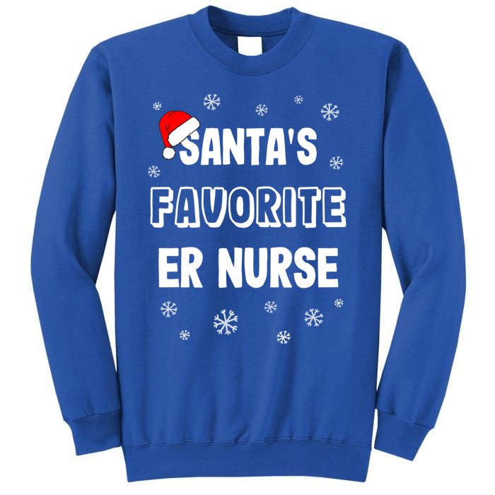 Santas Favorite Er Nurse Christmas Gift Sweatshirt