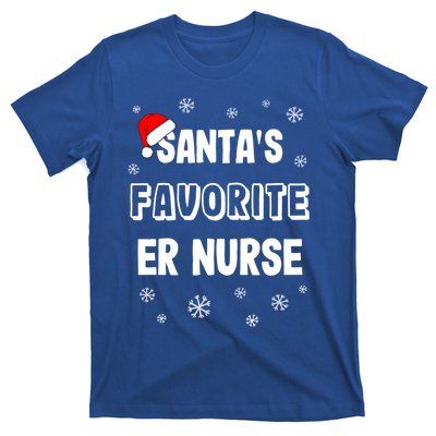 Santas Favorite Er Nurse Christmas Gift T-Shirt