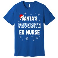 Santas Favorite Er Nurse Christmas Gift Premium T-Shirt