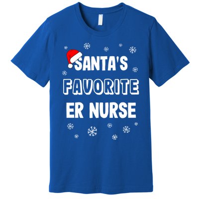 Santas Favorite Er Nurse Christmas Gift Premium T-Shirt