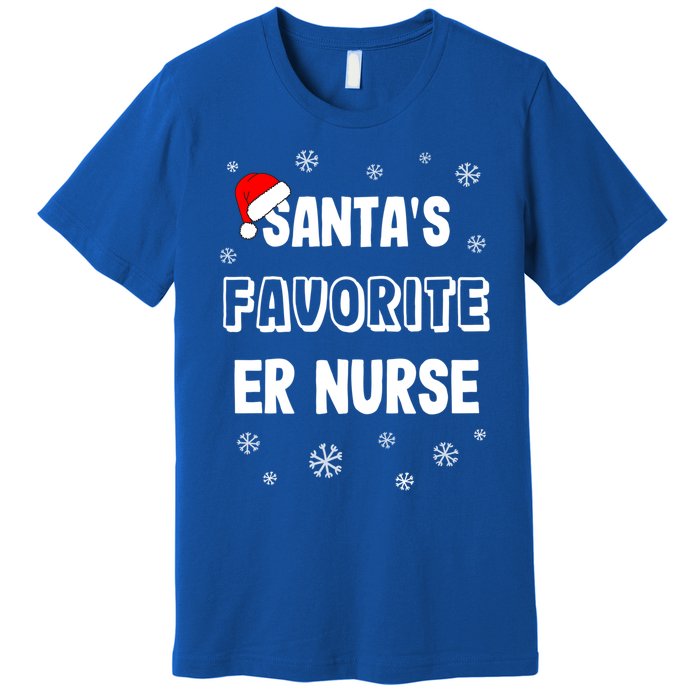 Santas Favorite Er Nurse Christmas Gift Premium T-Shirt