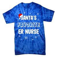 Santas Favorite Er Nurse Christmas Gift Tie-Dye T-Shirt