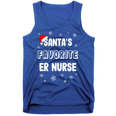 Santas Favorite Er Nurse Christmas Gift Tank Top