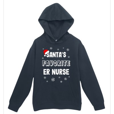 Santas Favorite Er Nurse Christmas Gift Urban Pullover Hoodie