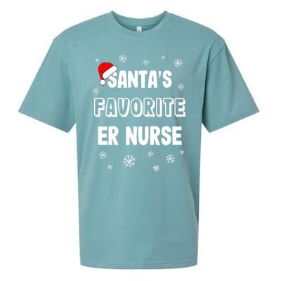 Santas Favorite Er Nurse Christmas Gift Sueded Cloud Jersey T-Shirt