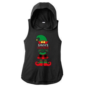 Santa's Favorite Elf Cute Christmas Holiday Ladies PosiCharge Tri-Blend Wicking Draft Hoodie Tank