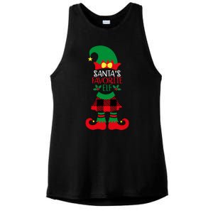 Santa's Favorite Elf Cute Christmas Holiday Ladies PosiCharge Tri-Blend Wicking Tank