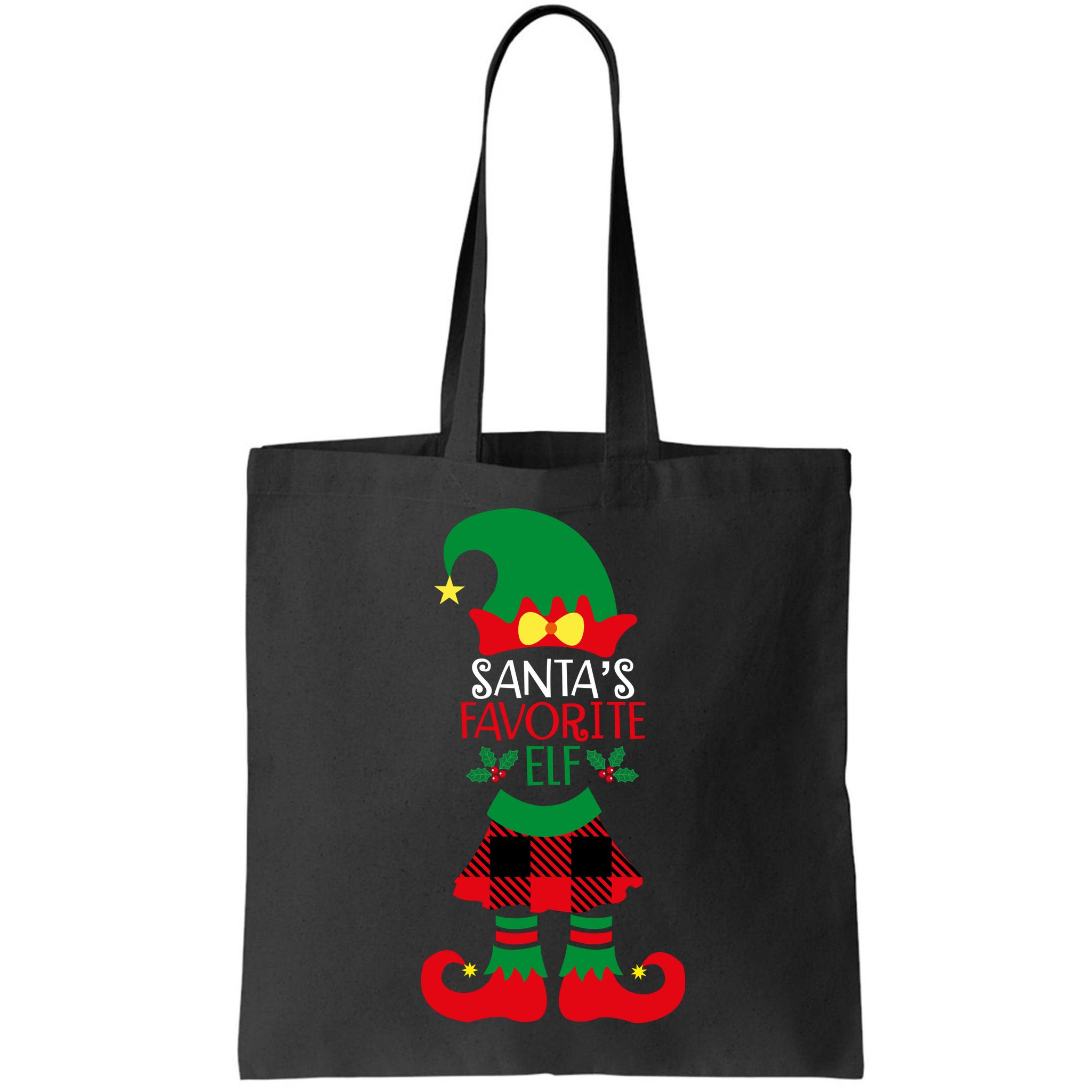 Santa's Favorite Elf Cute Christmas Holiday Bag