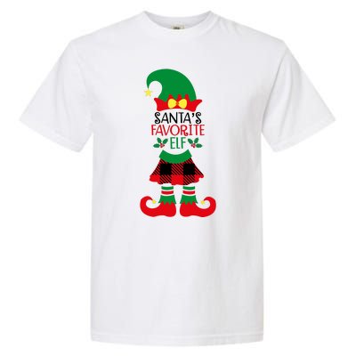 Santa's Favorite Elf Cute Christmas Holiday Garment-Dyed Heavyweight T-Shirt