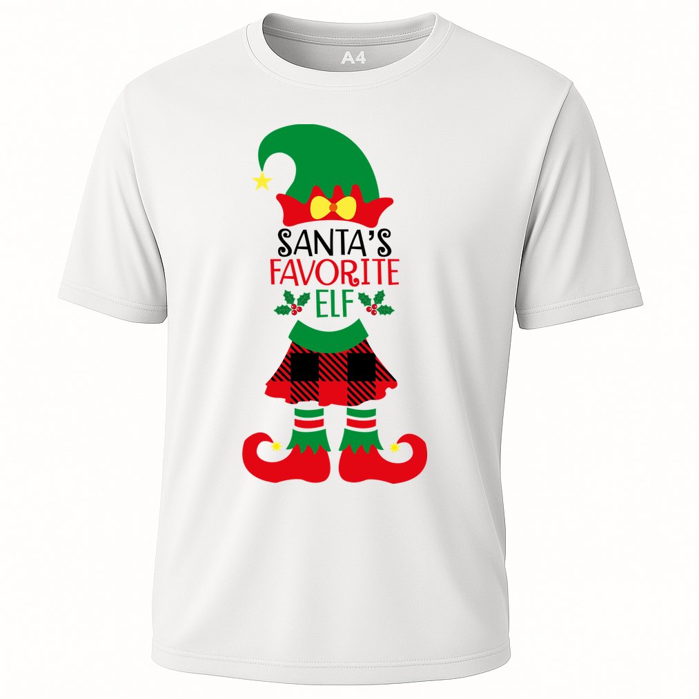 Santa's Favorite Elf Cute Christmas Holiday Performance Shirt