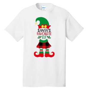 Santa's Favorite Elf Cute Christmas Holiday Tall T-Shirt