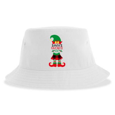 Santa's Favorite Elf Cute Christmas Holiday Sustainable Bucket Hat