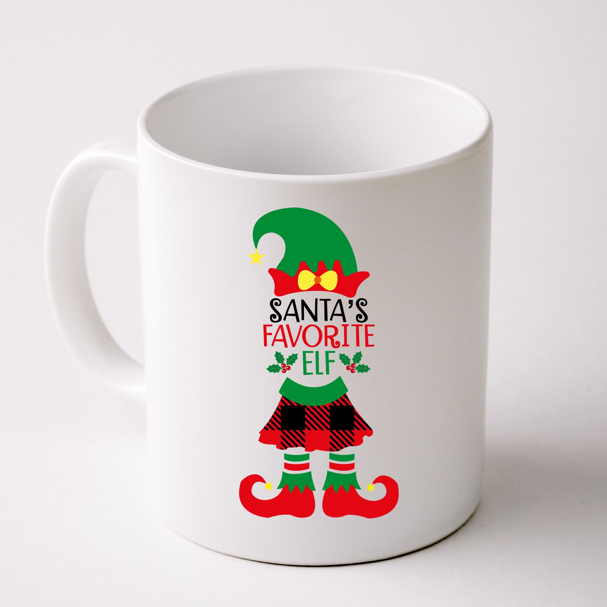 Santa's Favorite Elf Cute Christmas Holiday Mug