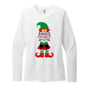 Santa's Favorite Elf Cute Christmas Holiday Womens CVC Long Sleeve Shirt