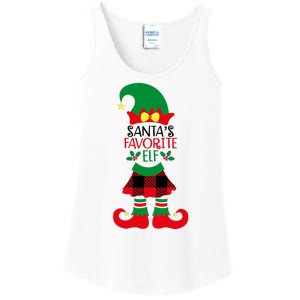 Santa's Favorite Elf Cute Christmas Holiday Ladies Essential Tank