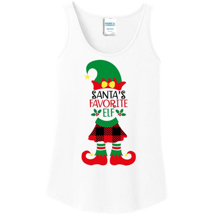 Santa's Favorite Elf Cute Christmas Holiday Ladies Essential Tank