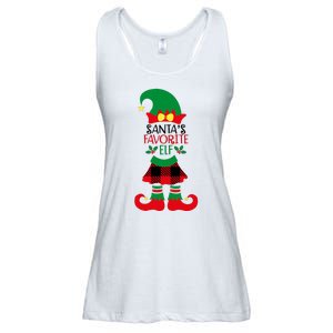 Santa's Favorite Elf Cute Christmas Holiday Ladies Essential Flowy Tank