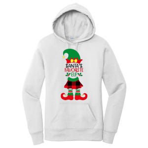 Santa's Favorite Elf Cute Christmas Holiday Women's Pullover Hoodie