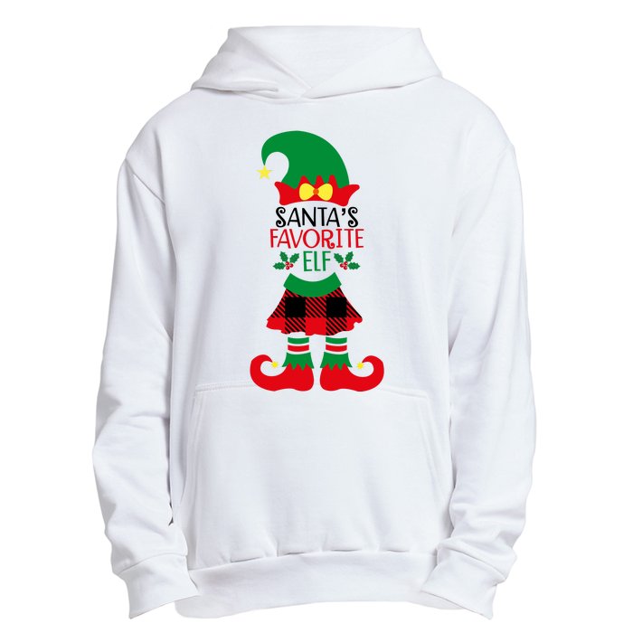 Santa's Favorite Elf Cute Christmas Holiday Urban Pullover Hoodie