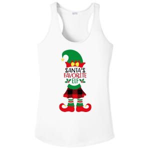 Santa's Favorite Elf Cute Christmas Holiday Ladies PosiCharge Competitor Racerback Tank