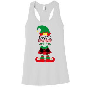 Santa's Favorite Elf Cute Christmas Holiday Women's Racerback Tank