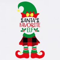 Santa's Favorite Elf Cute Christmas Holiday Baby Bodysuit