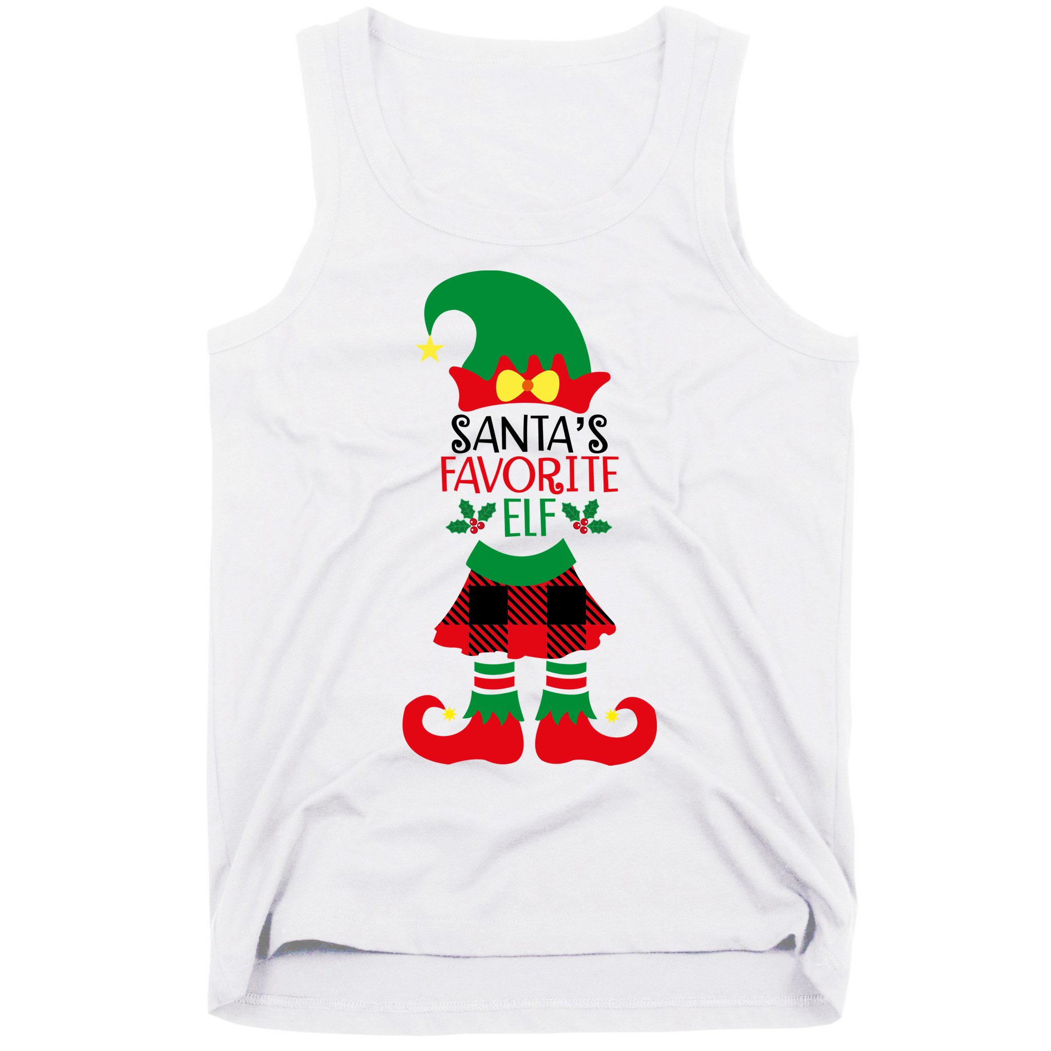Santa's Favorite Elf Cute Christmas Holiday Tank Top