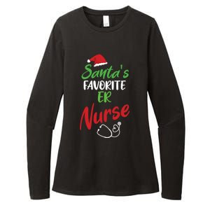 Santas Favorite Er Nurse Christmas Nursing Funny Gift Womens CVC Long Sleeve Shirt