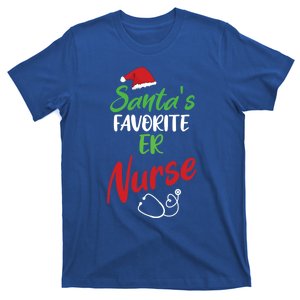 Santas Favorite Er Nurse Christmas Nursing Funny Gift T-Shirt