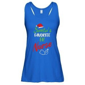 Santas Favorite Er Nurse Christmas Nursing Funny Gift Ladies Essential Flowy Tank